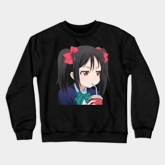 Nico Yazawa Sip Crewneck Sweatshirt by KokoroPopShop